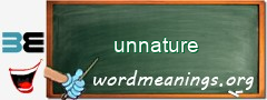WordMeaning blackboard for unnature